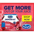 Shop Walmart for all of your Ocean Spray Products.

Isn’t it time you get more from your juice? Discover the power when you boost your juice with antioxidant vitamin C & E or electrolytes and flavorful fruit juices.

Ocean Spray® Immunity & Ocean Spray® Revitalize blends are brand new and created to help support your immune system and help you bounce back, all while you sip on something you love.